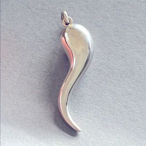 Italian horn Cornicello Silver Pendant